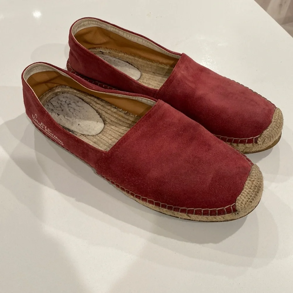 Louis Vuitton Burgundy Men’s Espadrilles Size 9 - Picture 1 of 7